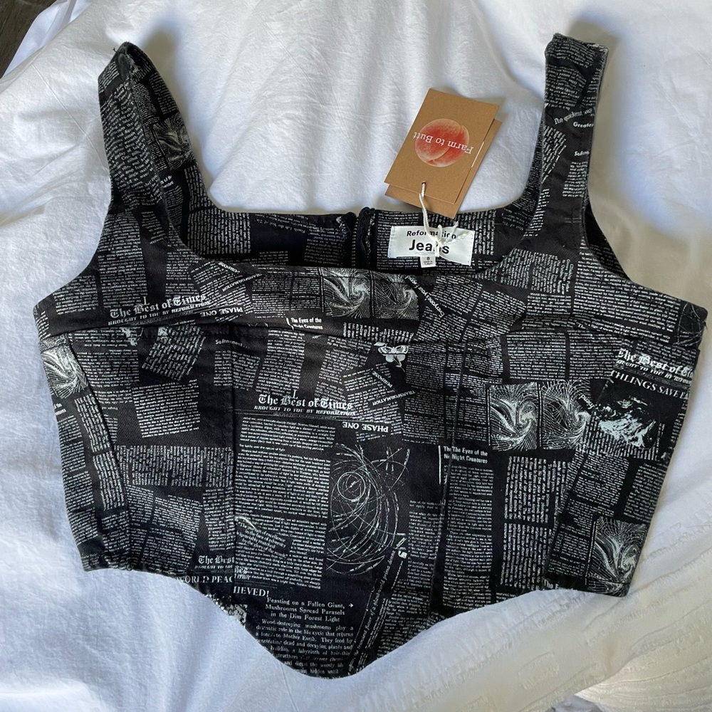 Raya Style Zine Denim Bustier Top